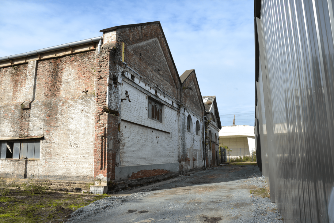 detailfoto gebouw op de Arsenaalsite Mechelen